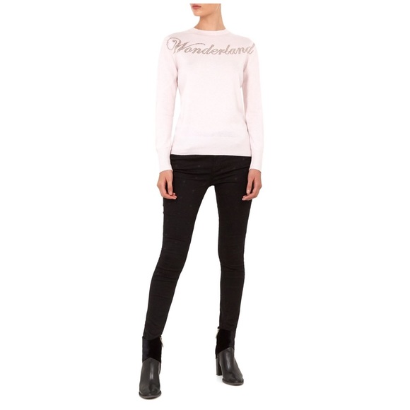 New TED BAKER Sabbia Embellished Wonderland Merino Wool & Cashmere Blend Sweater - Picture 4 of 14